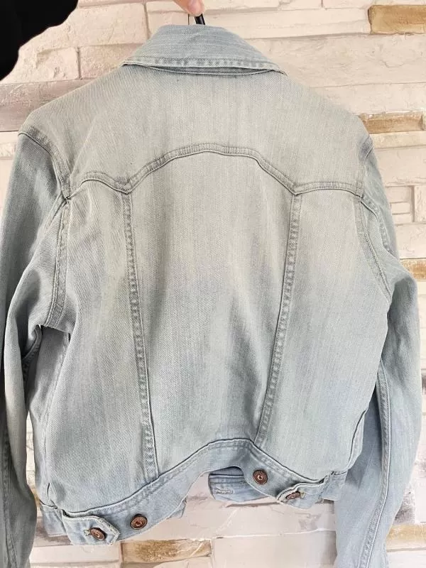 Geacă din denim H&M EU 36 | Bleu, Fără glugă, Denim - Image 5