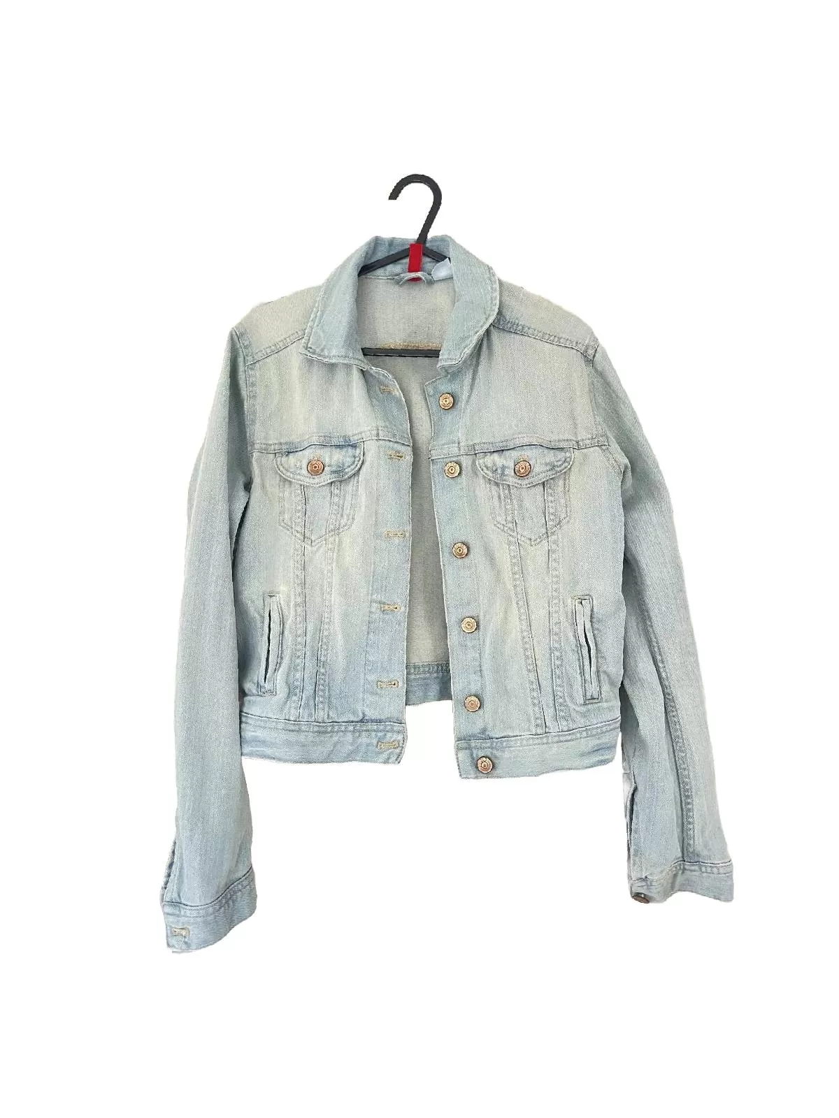 Geacă din denim H&M EU 36 | Bleu, Fără glugă, Denim