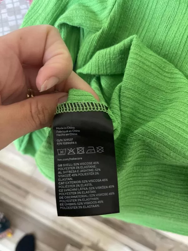 Bluză H&M EU 36 | Verde, Normal, Poliester - Image 5