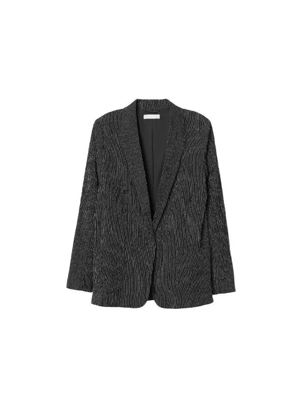 Sacou H&M EU 40 | Negru, Normal, Poliester