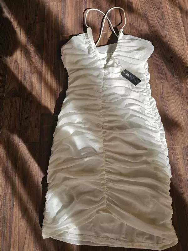 Rochie de seară NLY One S | Alb, Mini, Poliester - Image 2