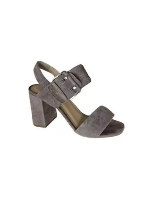 Sandale cu toc Benvenuti EU 38 | Gri, Piele naturală