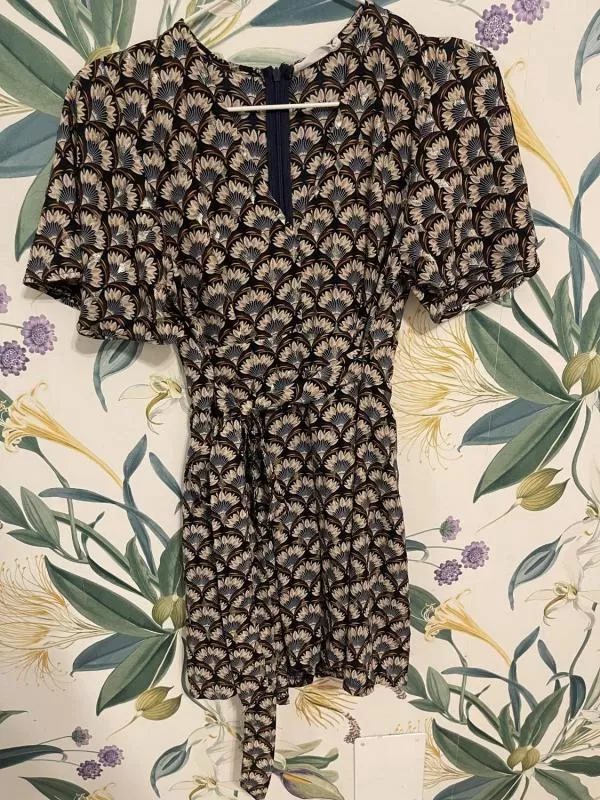 Salopetă Vintage Dressing EU 36 | Bej, Lungă, Poliester - Image 2