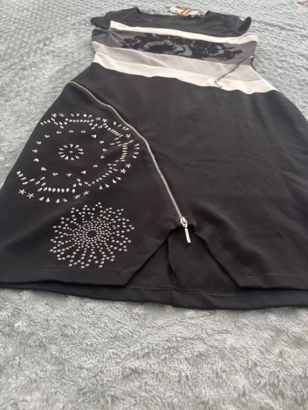 Rochie casual Desigual L | Negru, Midi, Poliester - Image 9