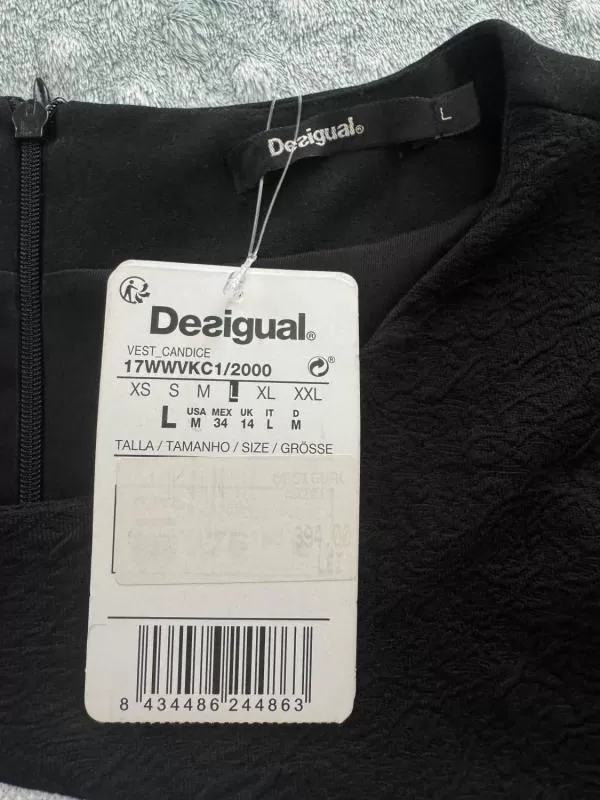 Rochie casual Desigual L | Negru, Midi, Poliester - Image 11