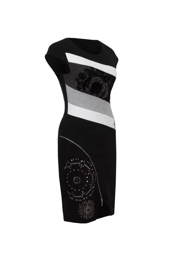 Rochie casual Desigual L | Negru, Midi, Poliester - Image 2