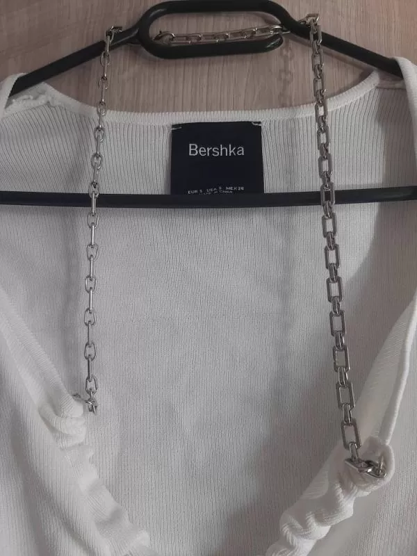Bluză Bershka S | Alb, Normal, Poliamidă - Image 6