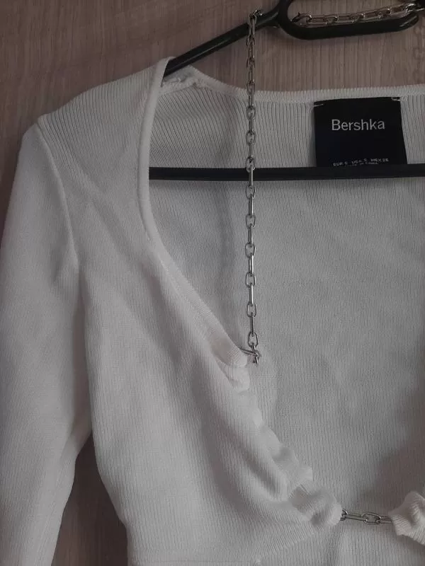Bluză Bershka S | Alb, Normal, Poliamidă - Image 7