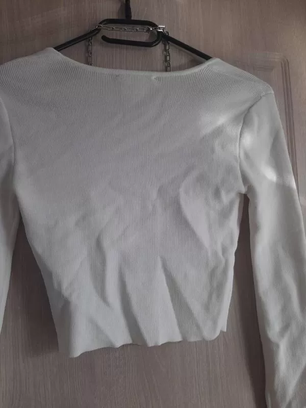 Bluză Bershka S | Alb, Normal, Poliamidă - Image 8