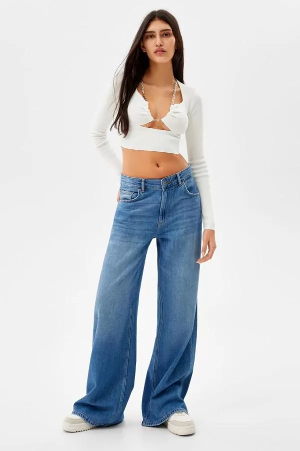 Bluză Bershka S | Alb, Normal, Poliamidă - Image 4