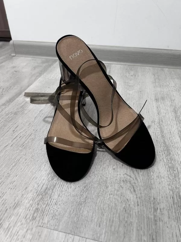 Sandale cu toc Novo EU 39 | Negru - Image 6