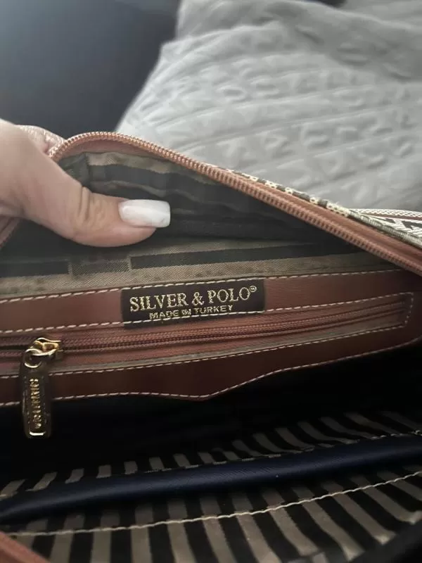 Geantă de umăr Silver&Polo | Maro - Image 12