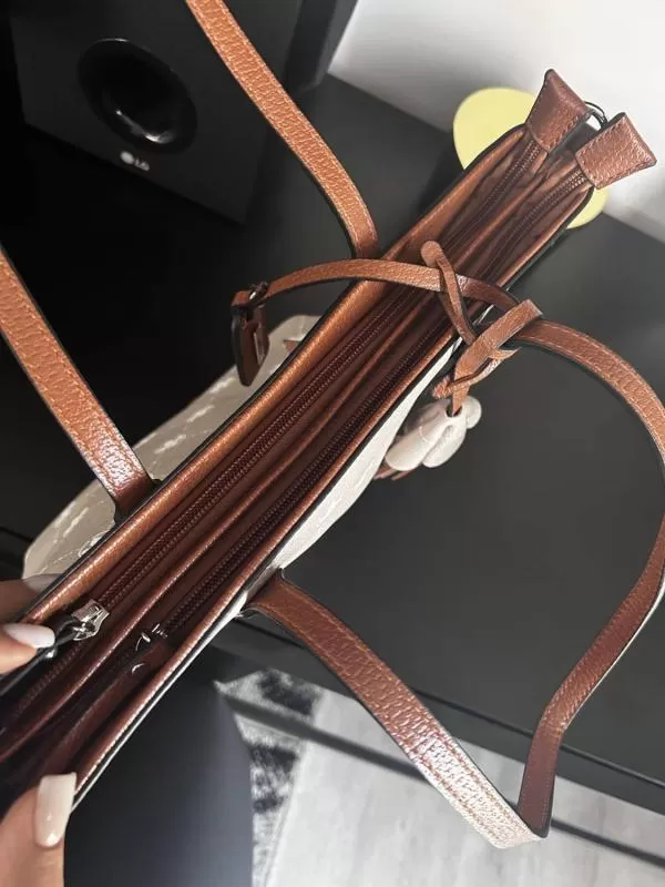 Geantă de umăr Reiker | Caramel, Piele naturală - Image 6