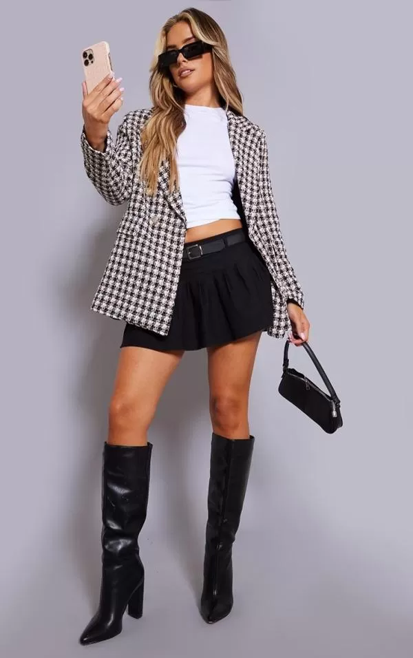 Sacou PrettyLittleThing EU 42 | Multicolor, Normal, Mânecă lungă, Carouri - Image 5