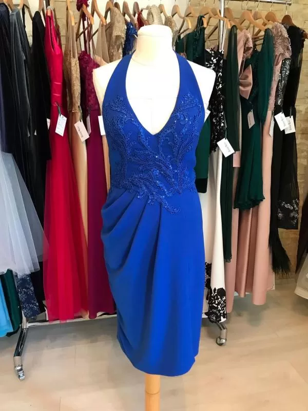 Rochie de seară IRINA ROSS ATELIER EU 36 | Albastru, Mini - Image 2