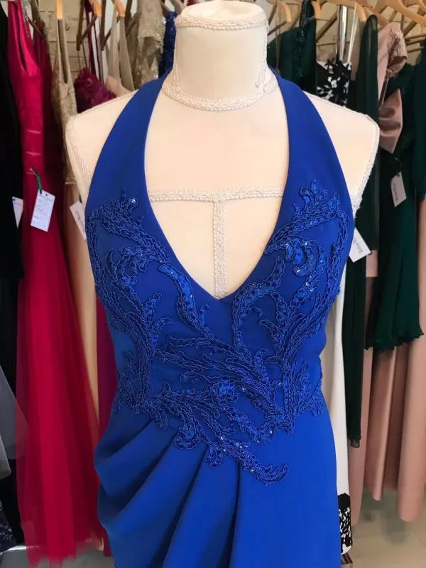 Rochie de seară IRINA ROSS ATELIER EU 36 | Albastru, Mini - Image 3