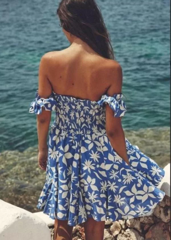 Rochie casual Zara EU 38 | Albastru, Mini, Vâscoză - Image 6