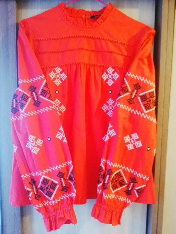 Bluză Zara XS | Roșu, Normal, Bumbac - Image 4