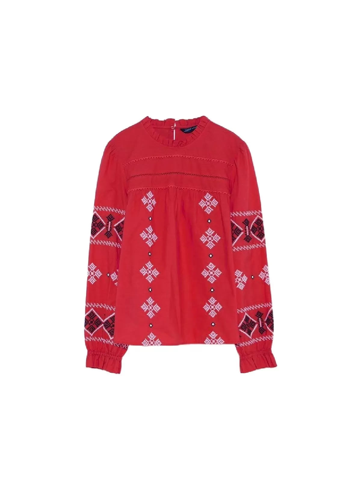 Bluză Zara XS | Roșu, Normal, Bumbac