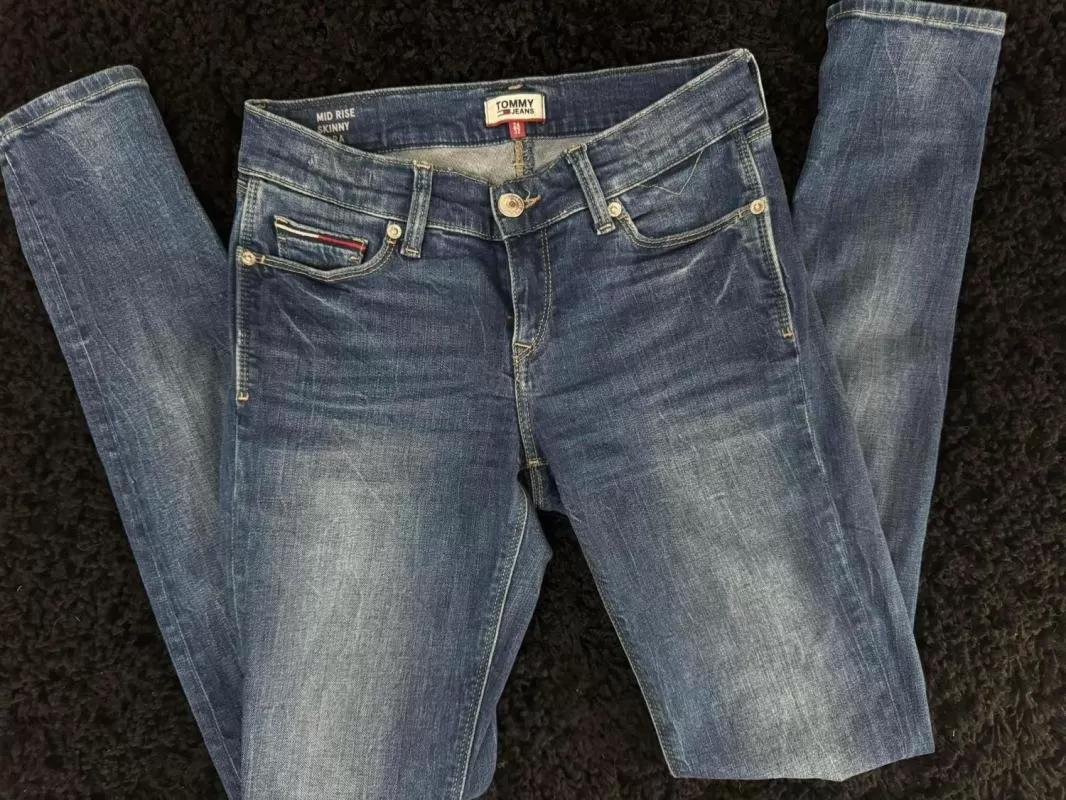 Blugi Tommy Hilfiger XS | Albastru, Lungi, Bumbac - Image 5
