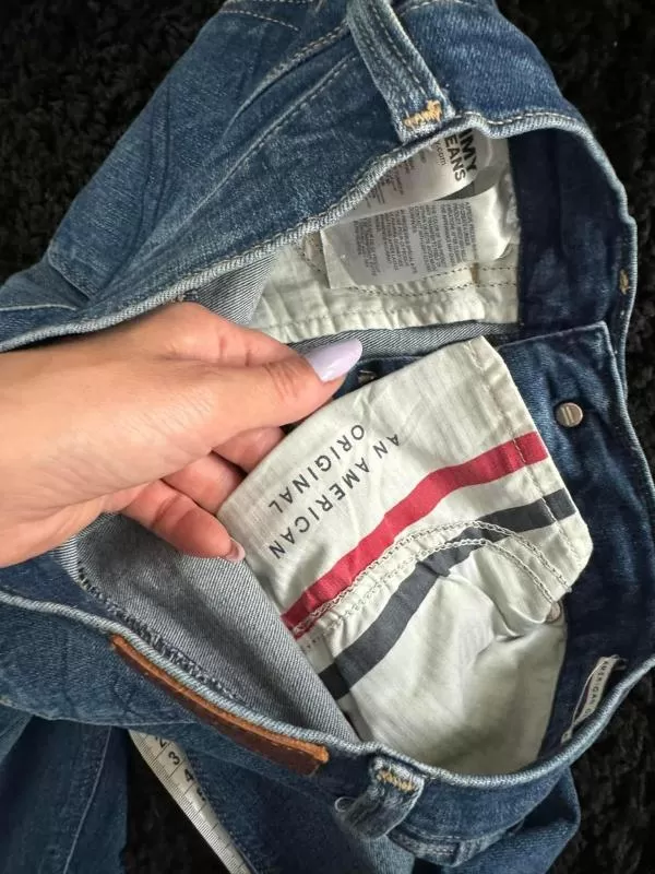 Blugi Tommy Hilfiger XS | Albastru, Lungi, Bumbac - Image 9