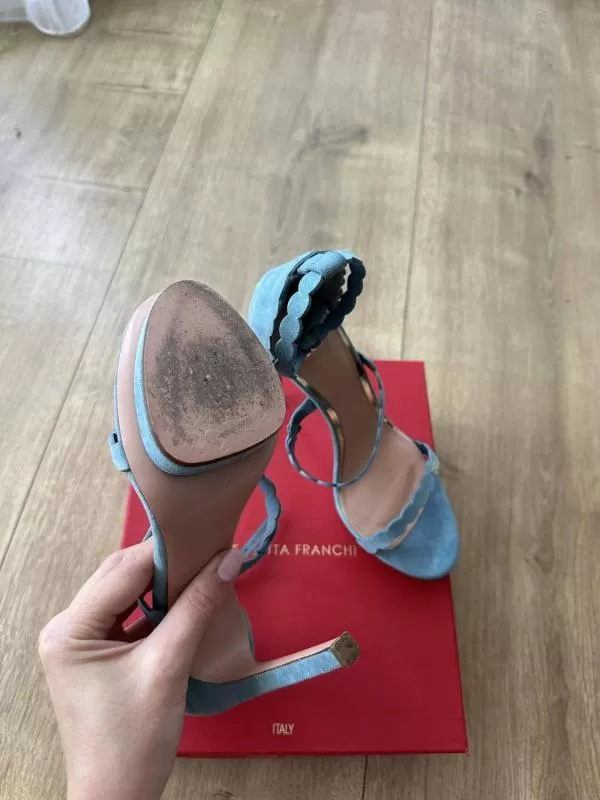 Sandale cu toc Elisabetta Franchi EU 37 | Bleu, Piele naturală - Image 8