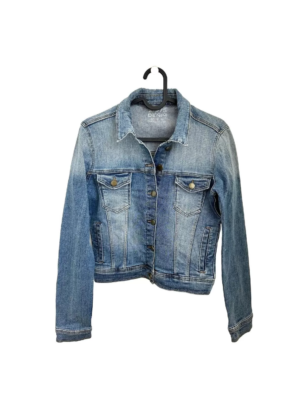 Geacă din denim Zara S | Albastru, Fără glugă, Denim