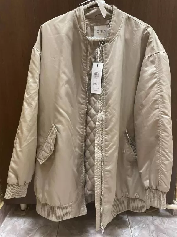 Geacă bomber Only EU 38 | Bej, Fără glugă, Monocrom, Nailon - Image 5