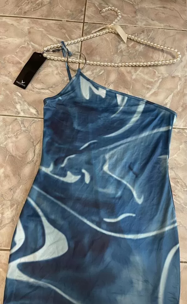 Rochie de plajă Welooc EU 38 | Albastru, Maxi, Poliester - Image 7