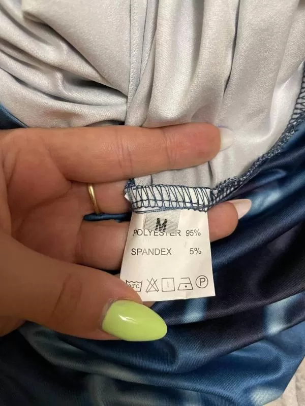 Rochie de plajă Welooc EU 38 | Albastru, Maxi, Poliester - Image 9