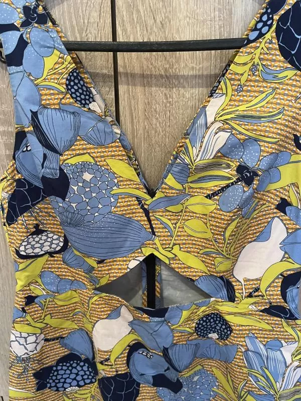 Rochie casual Zara M | Multicolor, Mini, Fără mâneci, Floral & Tropical, Cu decupaje, Bumbac - Image 3