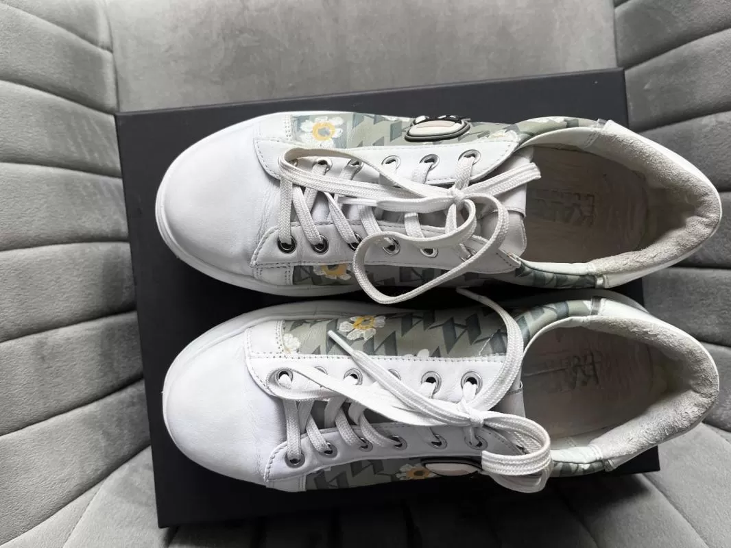 Sneakers Karl Lagerfeld EU 40 | Alb, Floral & Tropical, Piele naturală - Image 4