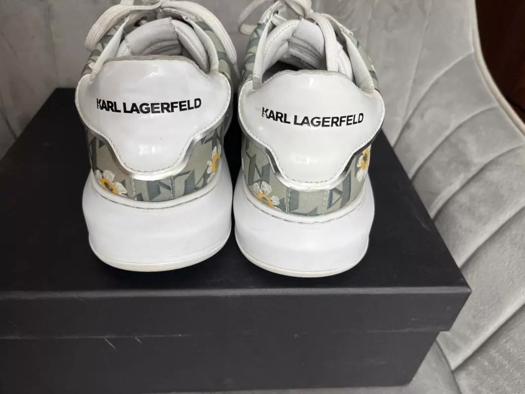 Sneakers Karl Lagerfeld EU 40 | Alb, Floral & Tropical, Piele naturală - Image 5