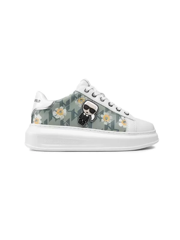 Sneakers Karl Lagerfeld EU 40 | Alb, Floral & Tropical, Piele naturală