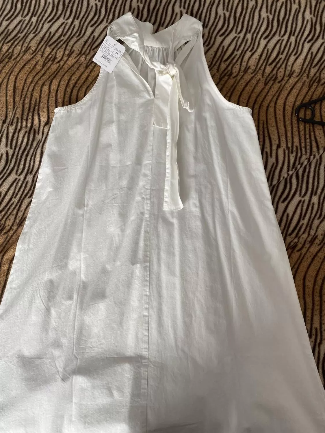 Rochie casual LC Waikiki EU 34 | Alb, Mini, Fără mâneci, Monocrom, Bumbac