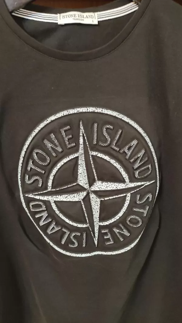 Tricou cu imprimeu Stone Island L | Negru, Bumbac - Image 2