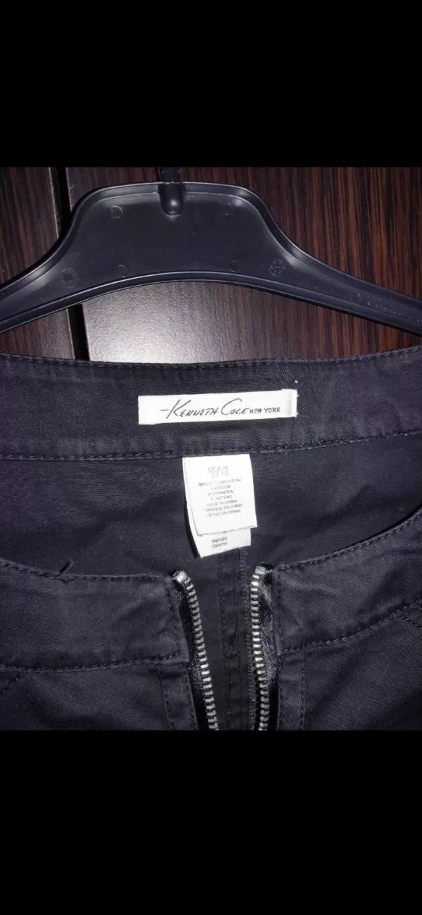 Rochie casual Kenneth Cole EU 38 | Negru, Midi, Mânecă scurtă, Monocrom, Bumbac - Image 3