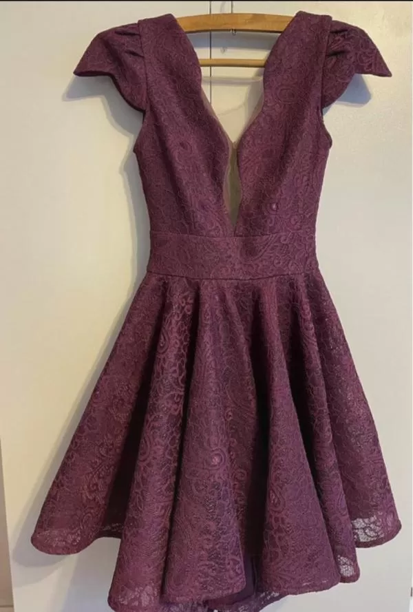 Rochie de ocazie EU 36 | Mov, Midi, Fără mâneci, Bumbac
