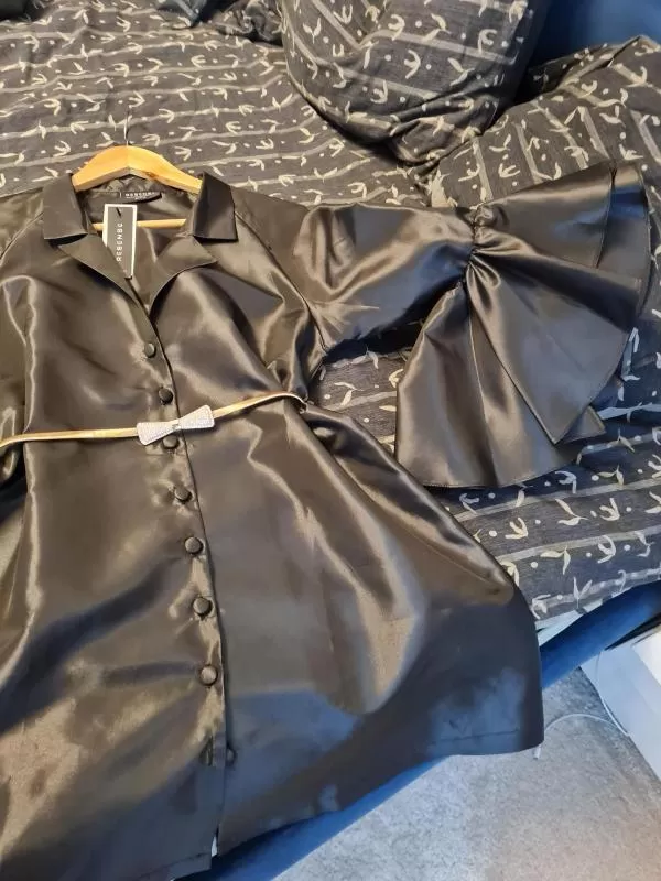 Rochie de seară Resence EU 40 | Negru, Mini, Mânecă trei sferturi, Nailon - Image 7