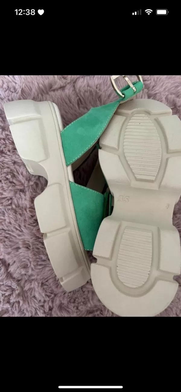 Sandale Andar shoes EU 35 | Verde mentă, Piele întoarsă Suede - Image 8