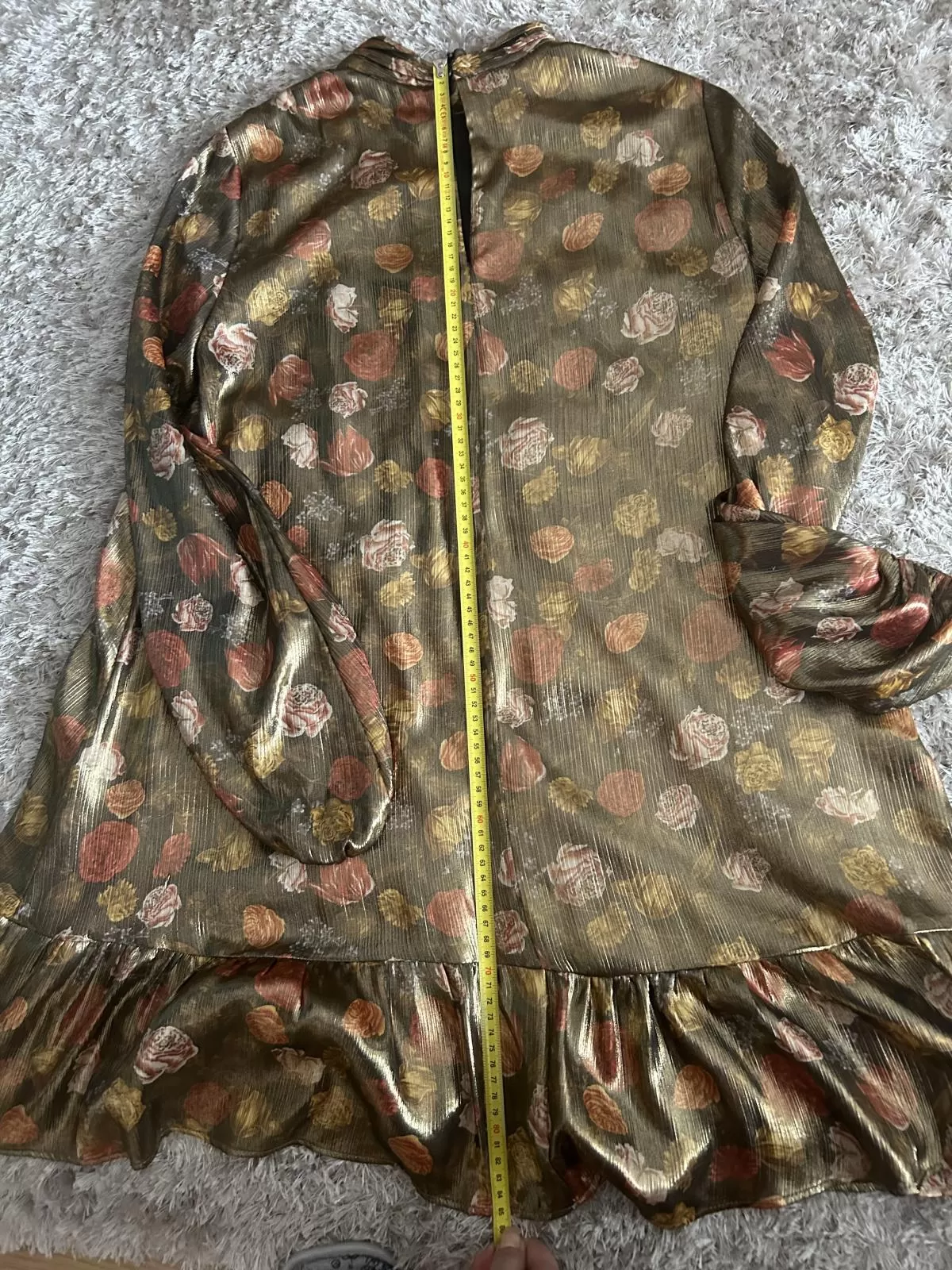 Rochie de seară Zara EU 36 | Auriu, Midi, Mânecă lungă, Poliester - Image 7