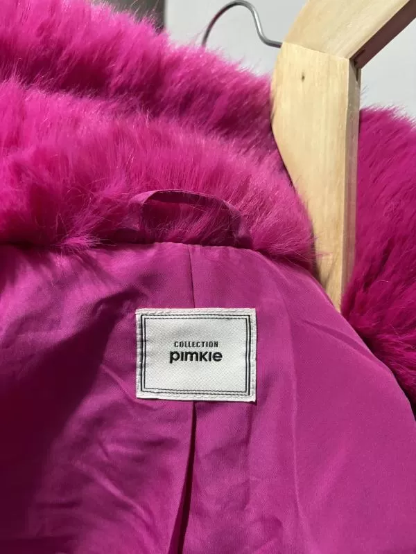 Geacă din blană Pimkie EU 34 | Fuchsia, Fără glugă - Image 4