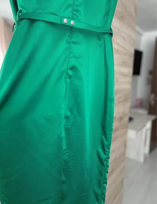 Rochie de seară Bia Fashion EU 40 | Verde, Midi, Fără mâneci, Satinat - Image 10