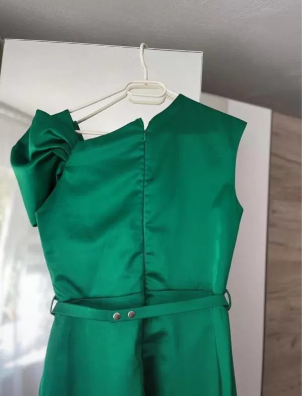 Rochie de seară Bia Fashion EU 40 | Verde, Midi, Fără mâneci, Satinat - Image 6