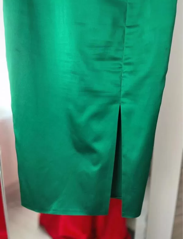 Rochie de seară Bia Fashion EU 40 | Verde, Midi, Fără mâneci, Satinat - Image 8