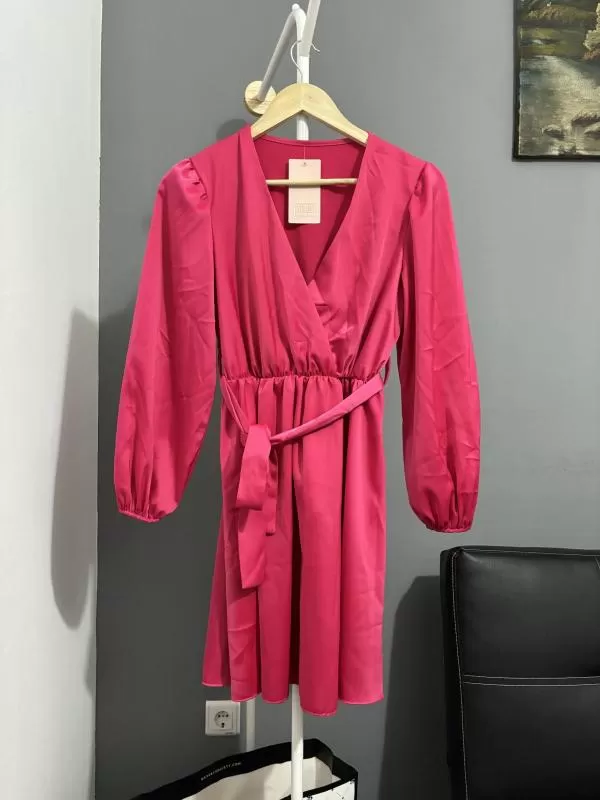 Rochie de seară Mobi EU 36 | Fuchsia, Midi, Mânecă lungă - Image 2
