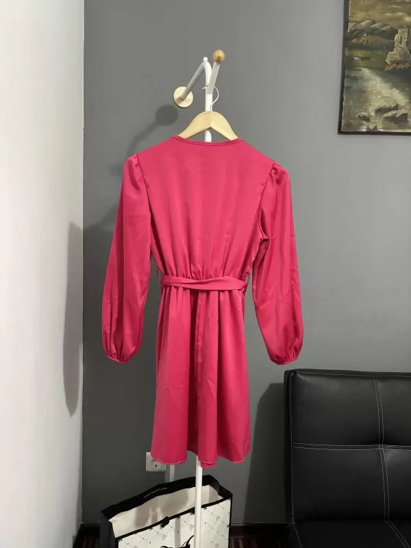 Rochie de seară Mobi EU 36 | Fuchsia, Midi, Mânecă lungă - Image 4