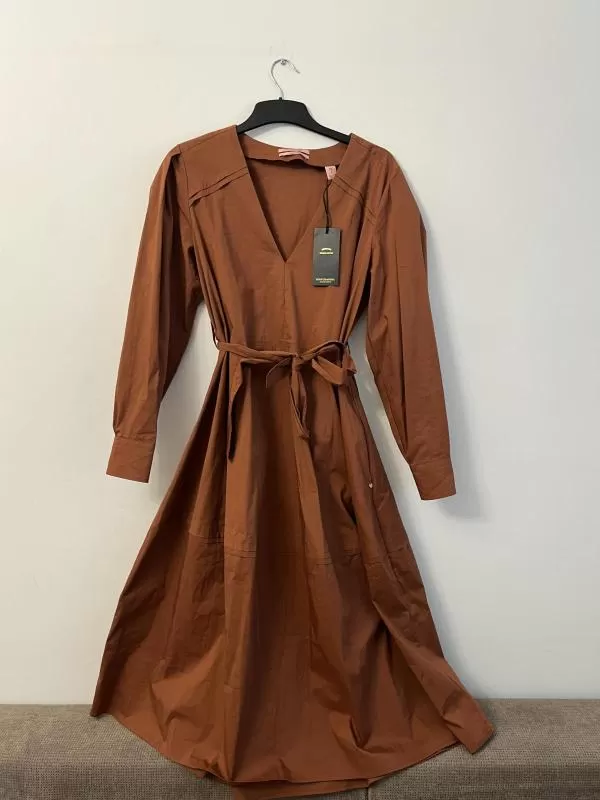 Rochie casual Maison Scotch EU 36 | Cărămiziu, Midi, Mânecă lungă, Bumbac - Image 2