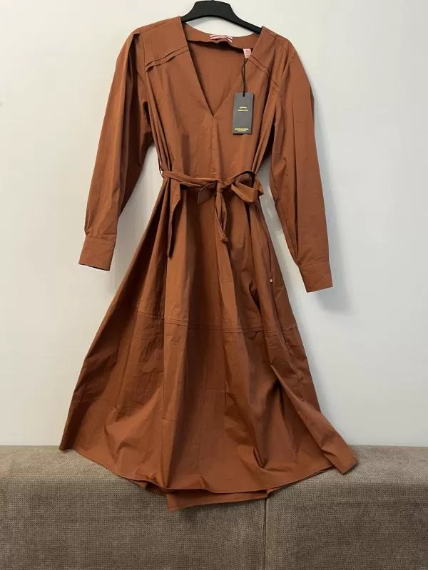 Rochie casual Maison Scotch EU 36 | Cărămiziu, Midi, Mânecă lungă, Bumbac - Image 7