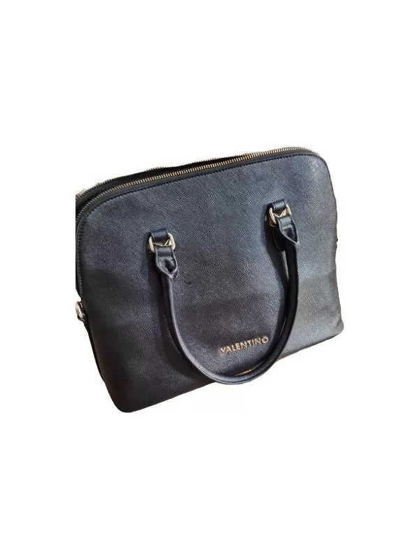 Geantă de mână Valentino By Mario | Negru, Abstract & Color Block, Piele naturală